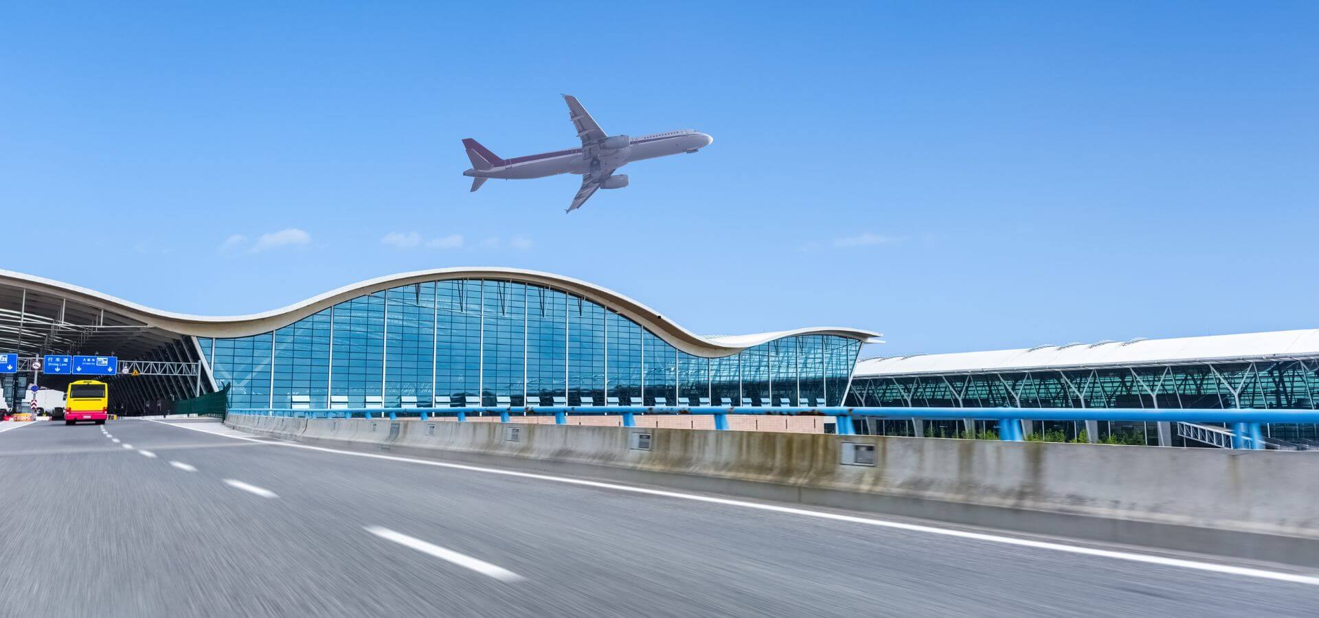 Airport travel scene